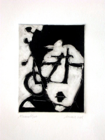 Monotipo33: Japonesa 1 - 2008 - Plancha16x12cm - Papel 250gr. Canson Guarro - VENDIDO